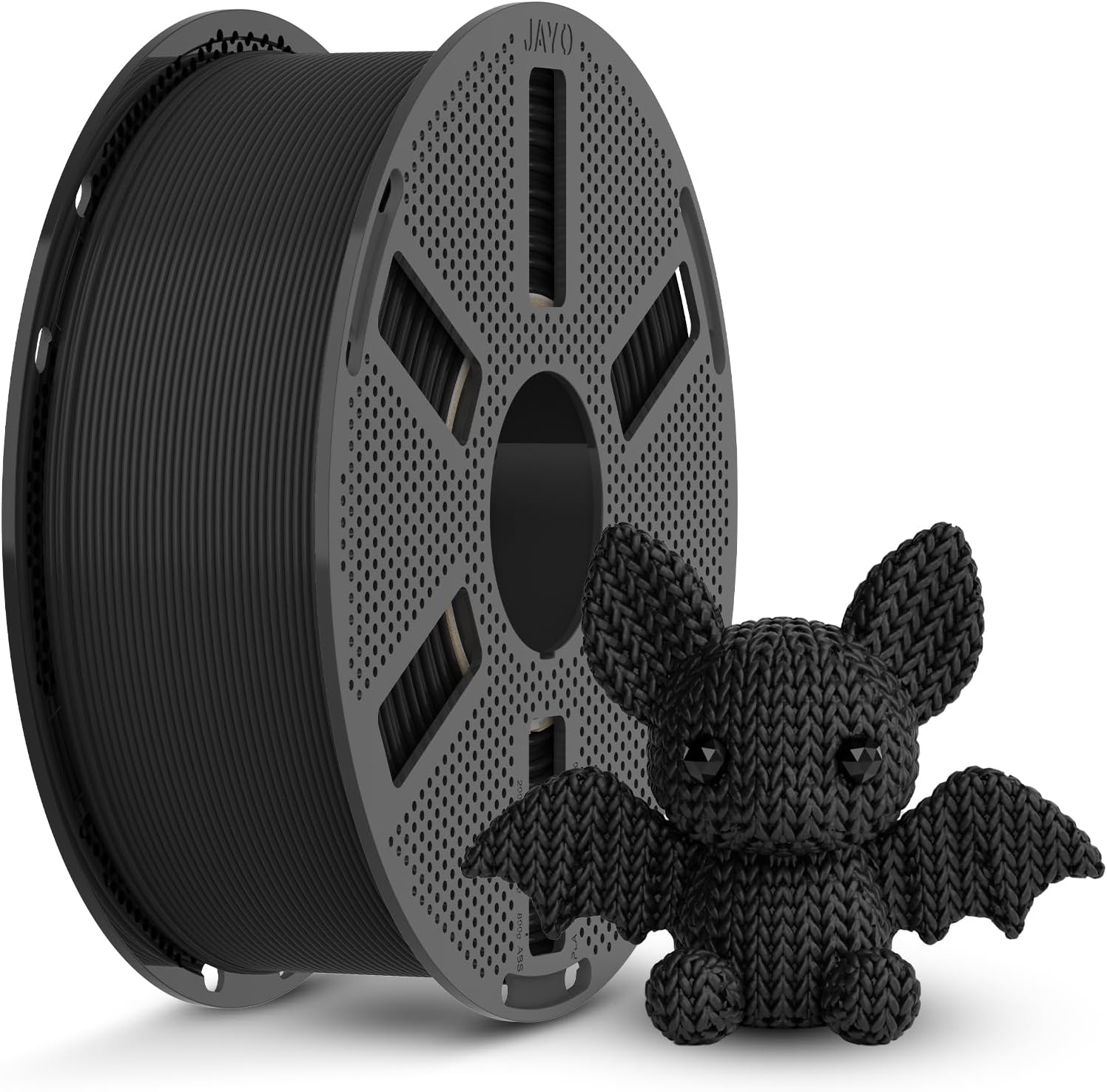 JAYO Black PLA 3D Printer Filament 1.75mm 1.1kg Reusable Spool