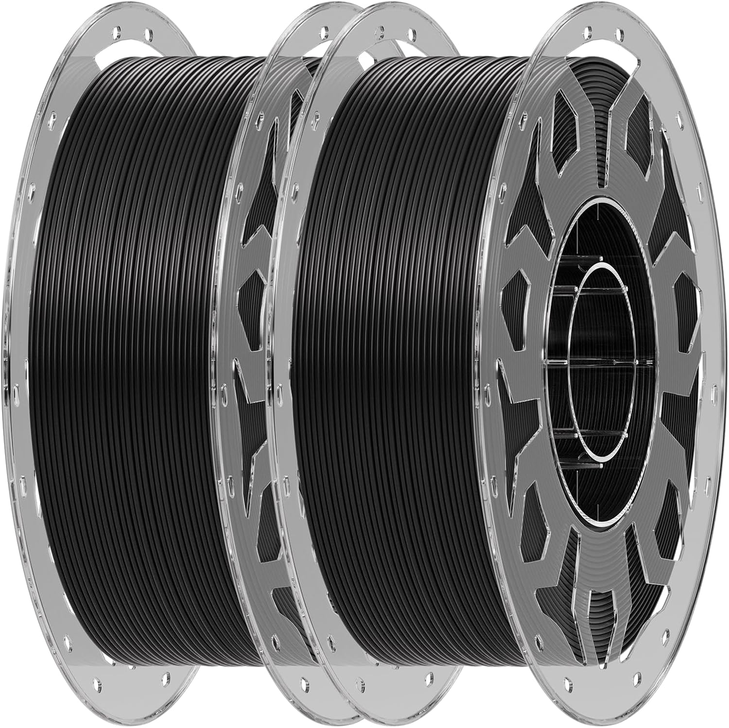 Creality PLA Filament 1.75mm Black 2 kg, 3D Printer Filament Bundle, Enhanced Toughness No Warp, Accuracy ±0.03mm Printing for Most 3D Printers